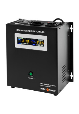 ДБЖ LogicPower LPY-W-PSW-1000VA+(700Вт)10A/20A з правильною синусоїдою 12В, без АКБ