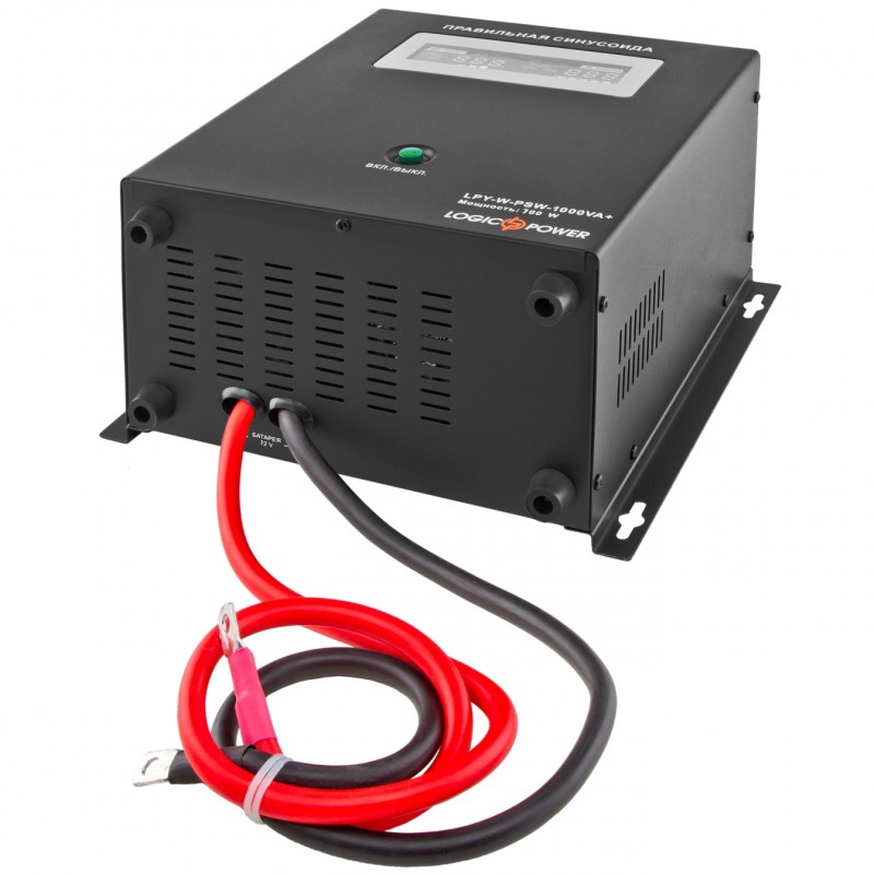 ДБЖ LogicPower LPY-W-PSW-1000VA+(700Вт)10A/20A з правильною синусоїдою 12В, без АКБ