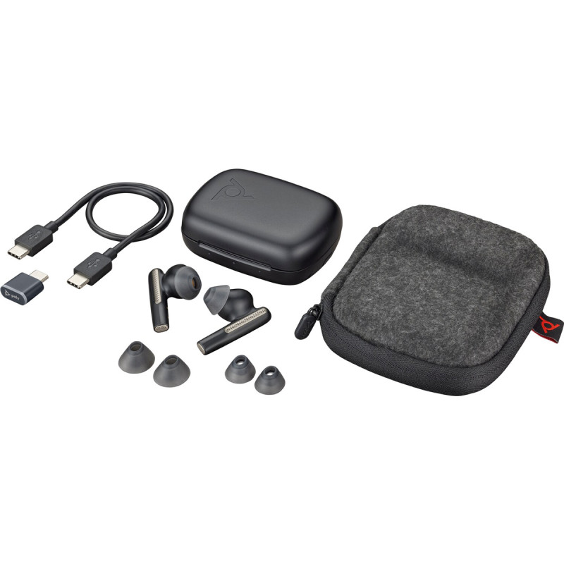 Навушники TWS Poly Voyager Free 60 Earbuds + BT700C + BCHC Black