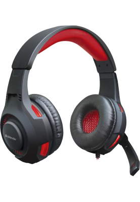 Ігрова гарнітура Defender Warhead G-450 USB, підсвітка, чорно-червона