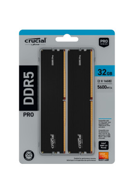 DDR5 32Gb 5600MHz (2*16Gb) Crucial Pro, Kit, Retail