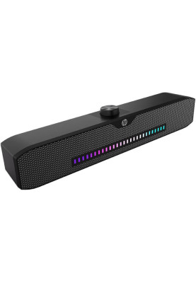 Акустична система 2.0 HP DHS-4200, Bluetooth, 3,5мм+USB, 6Вт, Sound Bar LED RGB, Black
