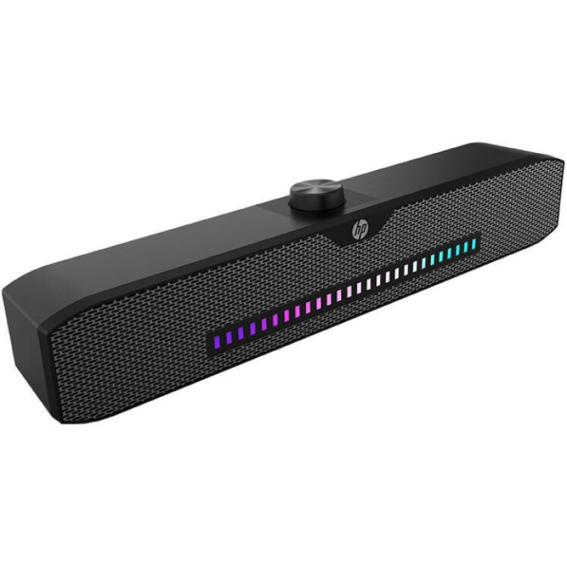 Акустична система 2.0 HP DHS-4200, Bluetooth, 3,5мм+USB, 6Вт, Sound Bar LED RGB, Black