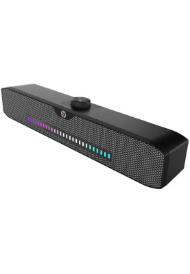 Акустична система 2.0 HP DHS-4200, Bluetooth, 3,5мм+USB, 6Вт, Sound Bar LED RGB, Black