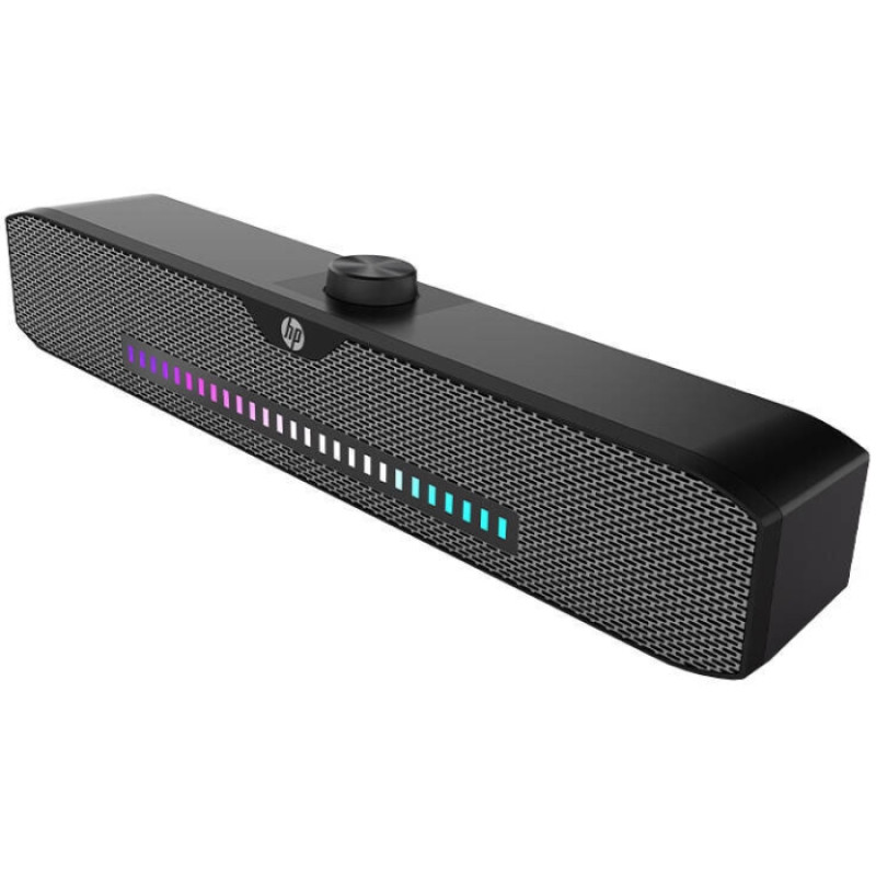 Акустична система 2.0 HP DHS-4200, Bluetooth, 3,5мм+USB, 6Вт, Sound Bar LED RGB, Black