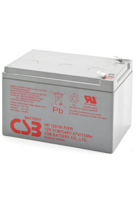 Акумуляторна батарея CSB 12V, 9.0A, термін служби 10 років