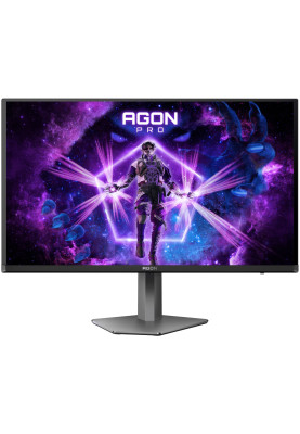 TFT 27" AOC AG276QZD2, QD-OLED QHD 2K, 240Гц, 0,03мс, 2xHDMI, 2xDP, USB-hub, HAS, Pivot, чорно-сірий