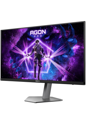 TFT 27" AOC AG276QZD2, QD-OLED QHD 2K, 240Гц, 0,03мс, 2xHDMI, 2xDP, USB-hub, HAS, Pivot, чорно-сірий