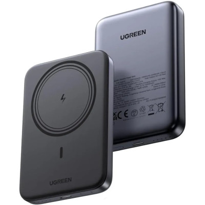 УМБ Ugreen Magnetic Wireless 10000 mAh 20W USB-C In/Out (PB561) Black