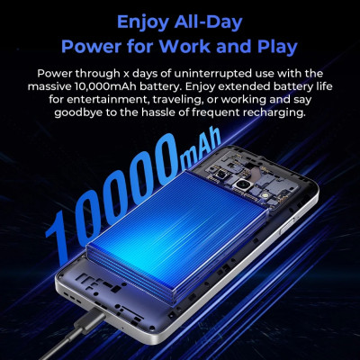Смартфон Oukitel C59pro 6.88` HD /8GB/256GB/ T606 /10000mAh/ 13+5Мп / Grey
