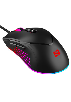 Мишка Sandberg Azazinator Mouse 6400 RGB, ігрова, 6400dpi., 7кн.Huano, чорна