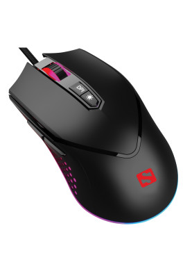 Мишка Sandberg Azazinator Mouse 6400 RGB, ігрова, 6400dpi., 7кн.Huano, чорна