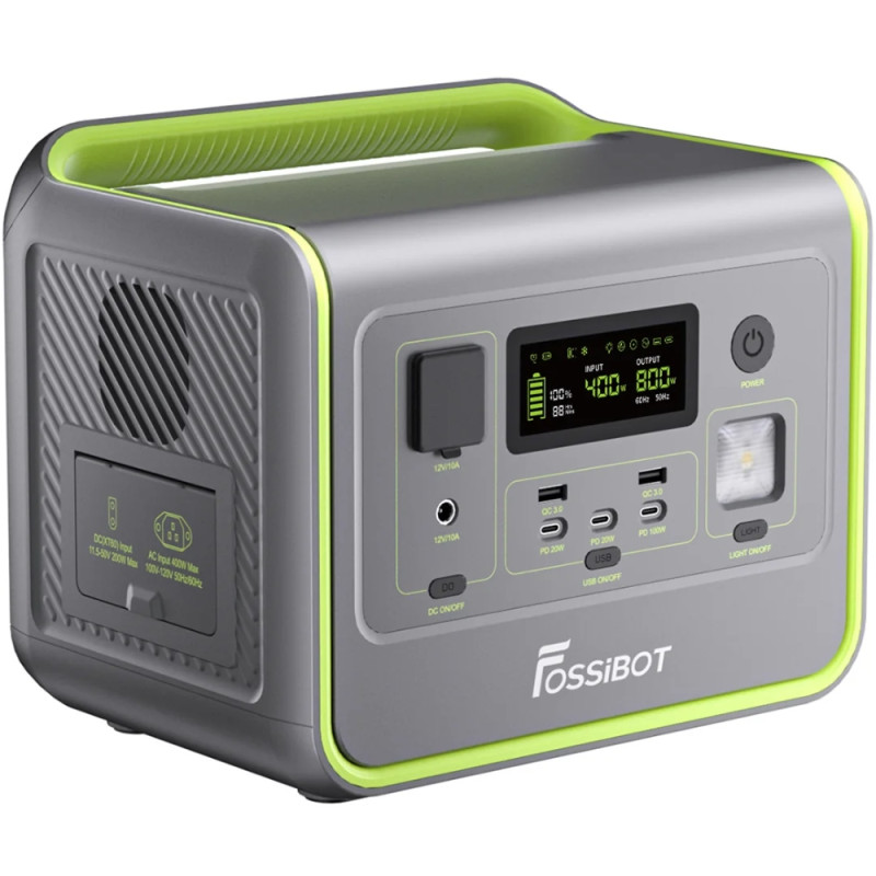 Зарядна станція FOSSIBOT F800 800Вт (512Вт/г) LiFePO4, UPS, MPPT, USB-C PD100 Вт