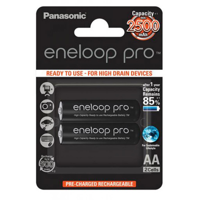 Акумулятор AA Panasonic Eneloop Pro 2500mAh 2BP