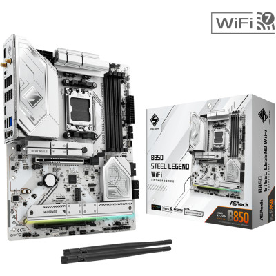 ASRock B850 Steel Legend WiFi (AM5/B850, 4*DDR5, 2xPCIex16, HDMI, 4xSATA,4xM.2, 2.5GLan, ATX) ASRock B850 Steel Legend WiFi (AM5/B850, 4*DDR5, 2xPCIex16, HDMI, 4xSATA,4xM.2, 2.5GLan, ATX)