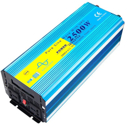 Інвертор Choetech з зарядкою, функція ДБЖ 12\220V 2500Вт, LiFePO₄/Li-ion/AGM/GEL, чиста синусоїда