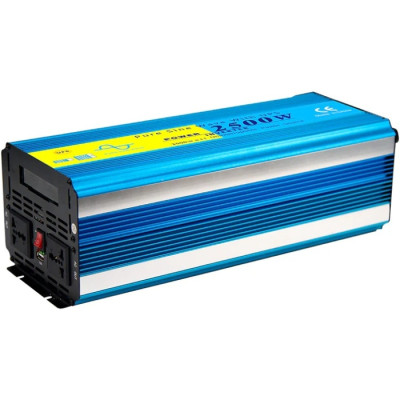 Інвертор Choetech з зарядкою, функція ДБЖ 12\220V 2500Вт, LiFePO₄/Li-ion/AGM/GEL, чиста синусоїда