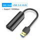Перехідник USB 3.0 --> Ethernet RJ45 1000Mb чорний Vention