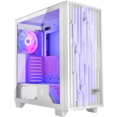 Корпус Modecom VOLCANO PERUN APEX ARGB MIDI WHITE 4x140mm fans USB 3.0x2+TYPE-C без БЖ ATX