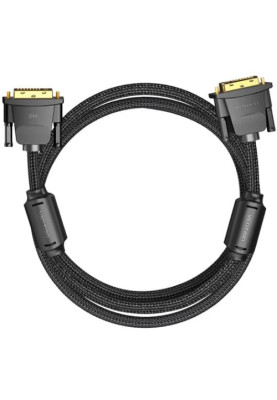 Кабель DVI-D 24M - 24M, 8.0 м, 2K 60Hz обплетення, з феритами Vention