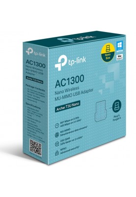 Адаптер WiFi TP-Link Archer T3U NANO AC1300 USB2.0 nano