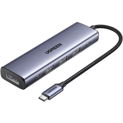 Док-станція USB3.0 Type-C -->DP 4K60Hz/3xUSB-А /2xType-C/100W 5-in-1 CM511 Ugreen