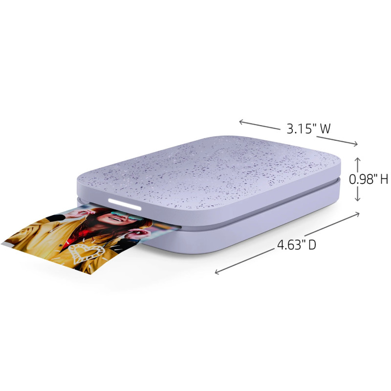 Фотодрукарка портативна HP Sprocket Purple (2"x3",313x400dpi,Zink, 64MB,Bluetooth, колір фіолетовий)