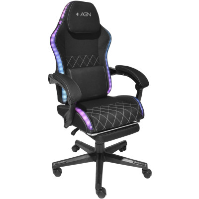 Крісло ігрове AGN 3 клас,150 кг, 80мм, RGB підсвітка, чорне Крісло ігрове AGN 3 клас,150 кг, 80мм, RGB підсвітка, чорне