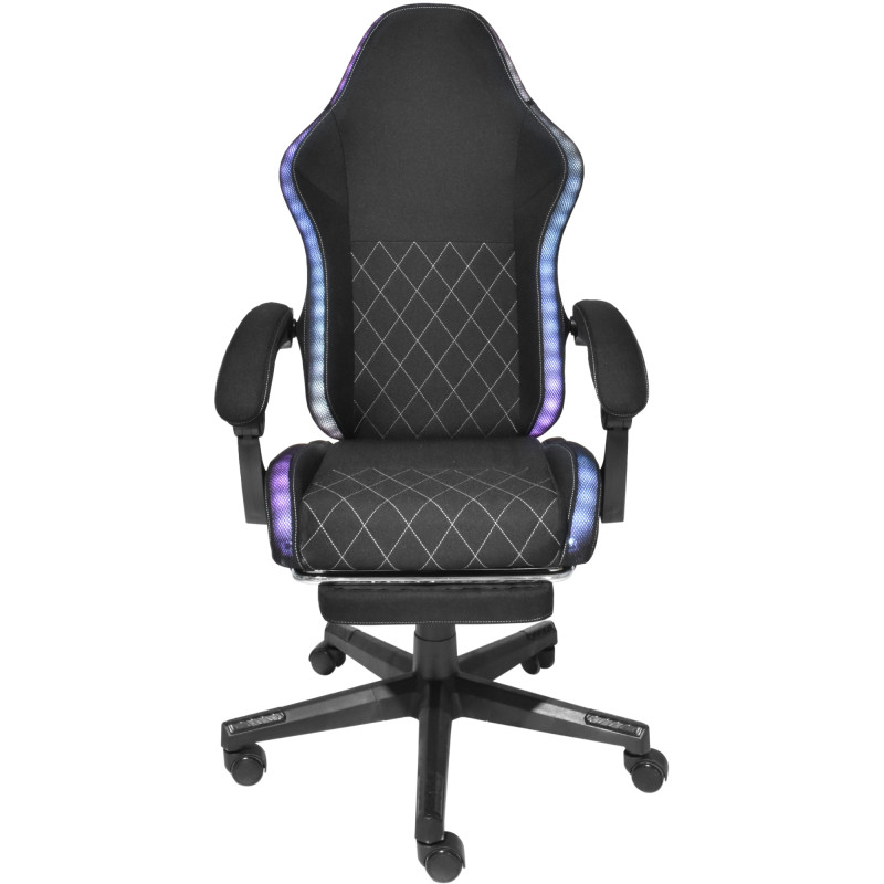 Крісло ігрове AGN 3 клас,150 кг, 80мм, RGB підсвітка, чорне