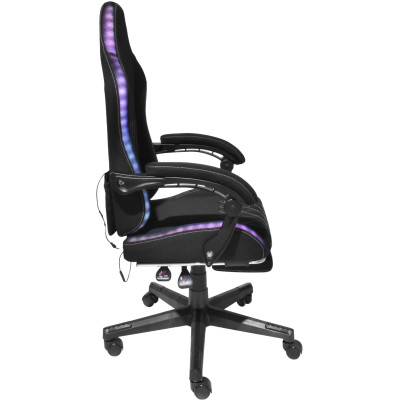 Крісло ігрове AGN 3 клас,150 кг, 80мм, RGB підсвітка, чорне Крісло ігрове AGN 3 клас,150 кг, 80мм, RGB підсвітка, чорне
