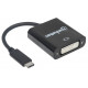 Перехідник USB3.1 Type-C --> DVI (F), Manhattan