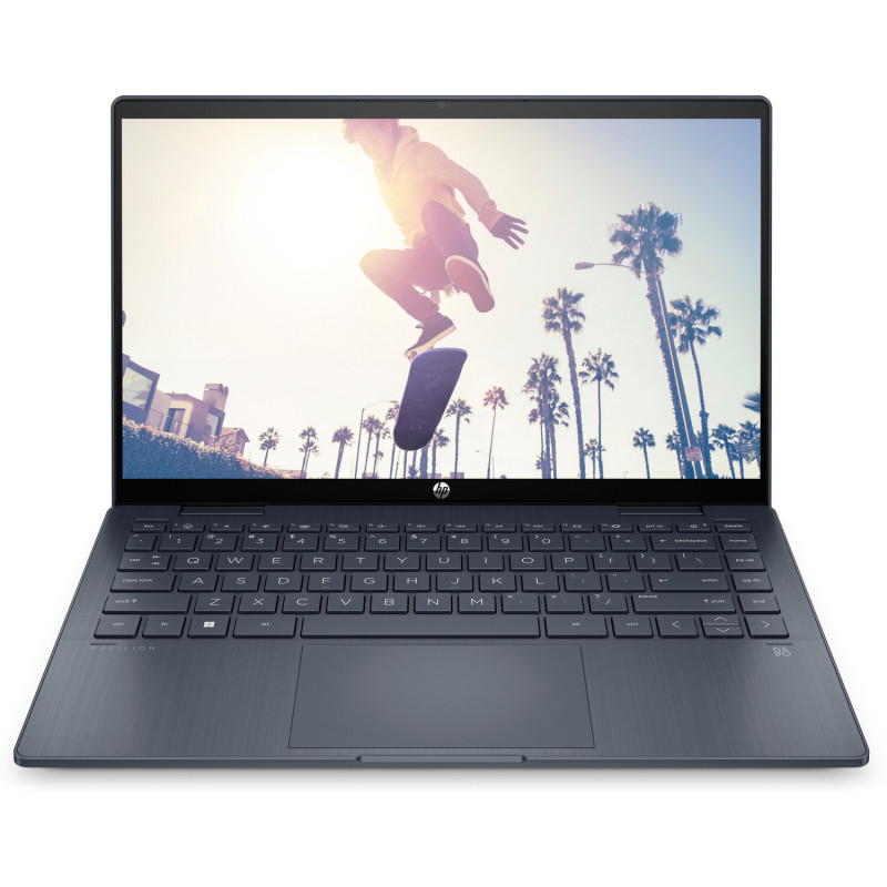 Ноутбук HP Pavilion x360 14-ek1010ua 14" FHD IPS Ts/i3-1315U (4.5)/8Gb/SSD512Gb/Int UHD/Підсв/DOS/Синій (833G5EA)