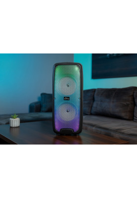 Акустична система 1.0 Media-Tech 20W, Bluetooth/FM/AUX/MicroSD/USB/RGB/КАРАОКЕ чорна