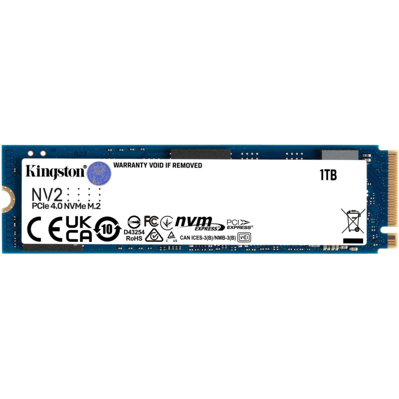 Накопичувач SSD 1TB Kingston NV2 M.2 2280 PCIe Gen 4x4 3D NAND, Retail