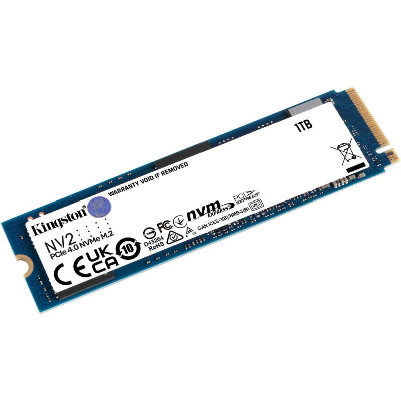 Накопичувач SSD 1TB Kingston NV2 M.2 2280 PCIe Gen 4x4 3D NAND, Retail