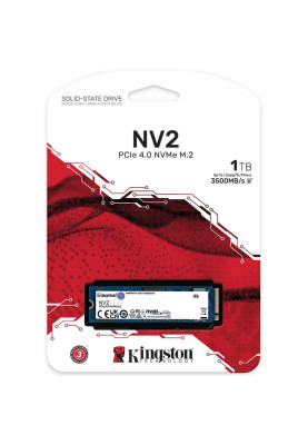 Накопичувач SSD 1TB Kingston NV2 M.2 2280 PCIe Gen 4x4 3D NAND, Retail