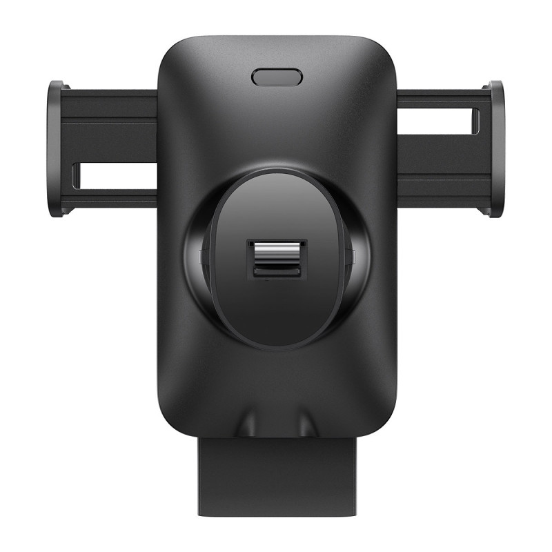 Автомобільне кріплення-зарядка 15W для смартфона 4.7-7.5" (На решітку + гачок) Baseus чорне