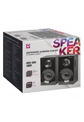 Акустична система 2.0 Defender Aurora S40, 40Вт (RMS) MDF Bluetooth,чорна