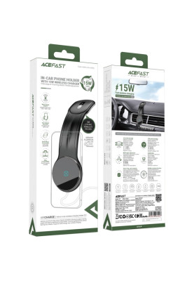 Автомобільне кріплення для смартфона D21 Magnetic wireless (на панель) Velcro Acefast