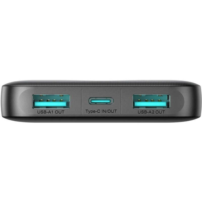 УМБ Joyroom 10000mAh 12W 2xUSB-A, USB-C In/Out, Black (JR-PBF12)