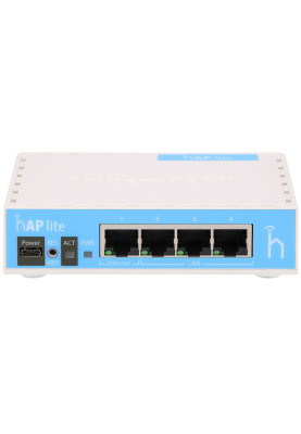 Маршрутизатор Mikrotik RB941-2ND, 650MHz and 32MB RAM (hAP lite)
