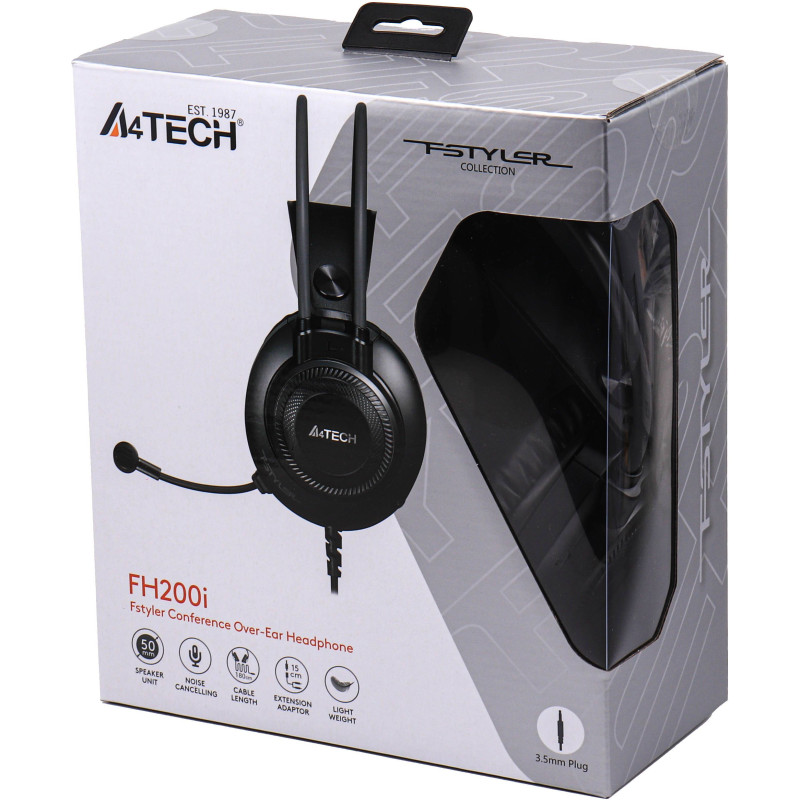 Навушники A4-Tech FH200i (Grey) з мікрофоном,колір сірий