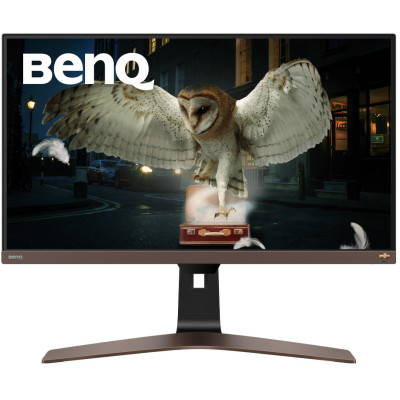 TFT 28" BenQ EW2880U, IPS, 4K, 5ms, 2 x HDMI, DP, USB-C, HAS, колонки, чорний з коричнево-сірим