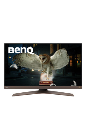 TFT 28" BenQ EW2880U, IPS, 4K, 5ms, 2 x HDMI, DP, USB-C, HAS, колонки, чорний з коричнево-сірим