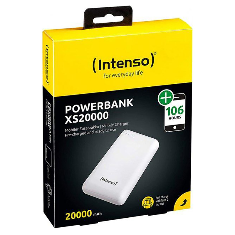 Повербанк Intenso XS20000 3.1A 20000mAh, USB-C OUT біла