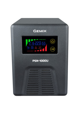 ДБЖ Gemix PSN-1000, 1000VA/600W 12V/220V, 7/9/13A, 3*Schuko, без АКБ