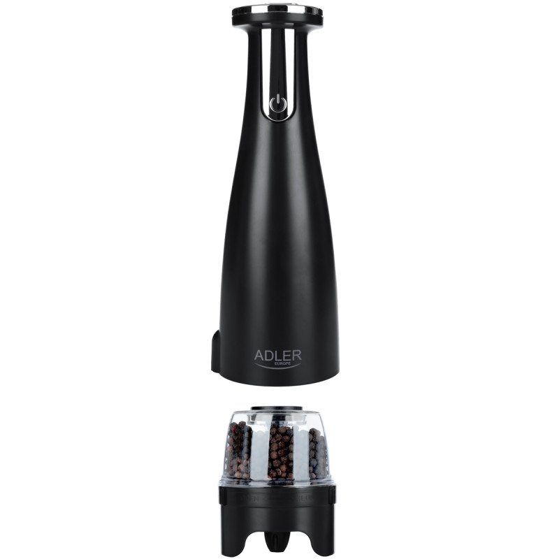 Млинок для спецій Adler AD 4449 black електричний/150мл/керамічні жорна/USB-C/3 змінні млинки/чорний