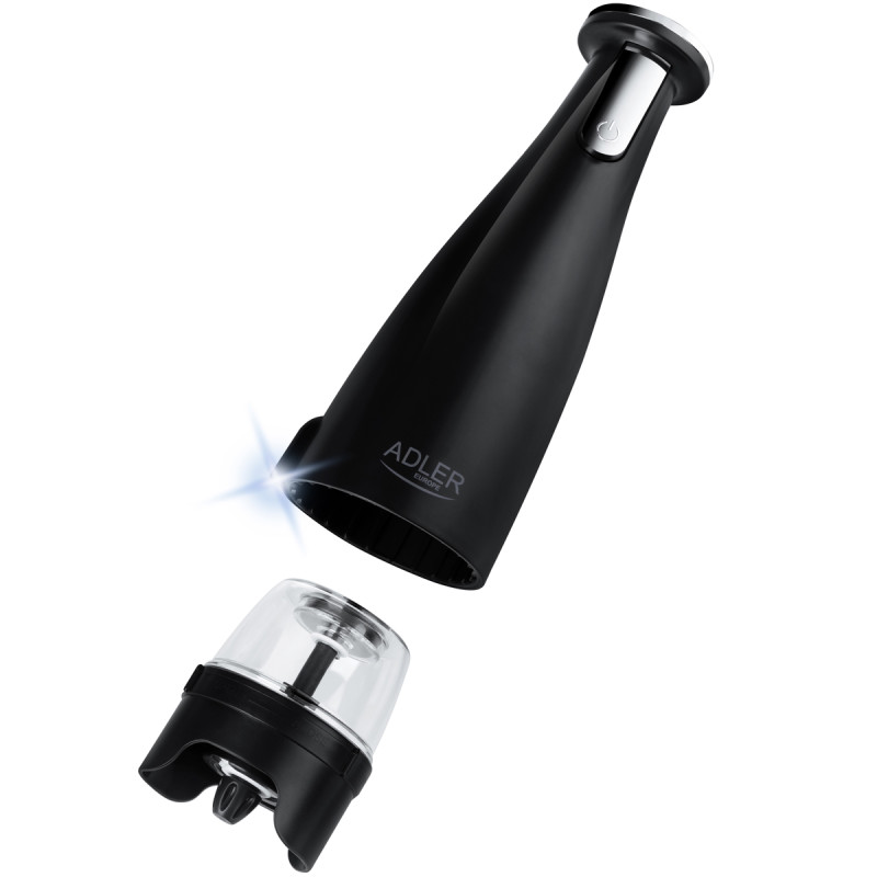 Млинок для спецій Adler AD 4449 black електричний/150мл/керамічні жорна/USB-C/3 змінні млинки/чорний