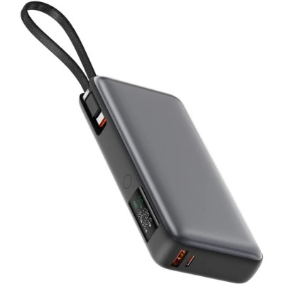 УМБ Acefast 20000mAh 130W PD,QC3.0 USB-A+USB-C In/Out,build-in cable M22 Gray
