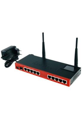 Маршрутизатор Mikrotik RB2011UiAS-2HnD-IN, 5*10/100/1000Mbit, 1xSFP, 2.4GHz WiFi, 300Mbit/s, 600MHz CPU, 128 MB RAM